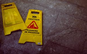 Public & Occupier’s Liability Claims: A broken wet floor sign no longer able to warn people of slipping, tripping or falling hazards