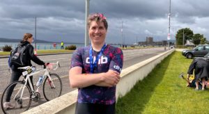 John McShane tackles a triathlon in aid of charity